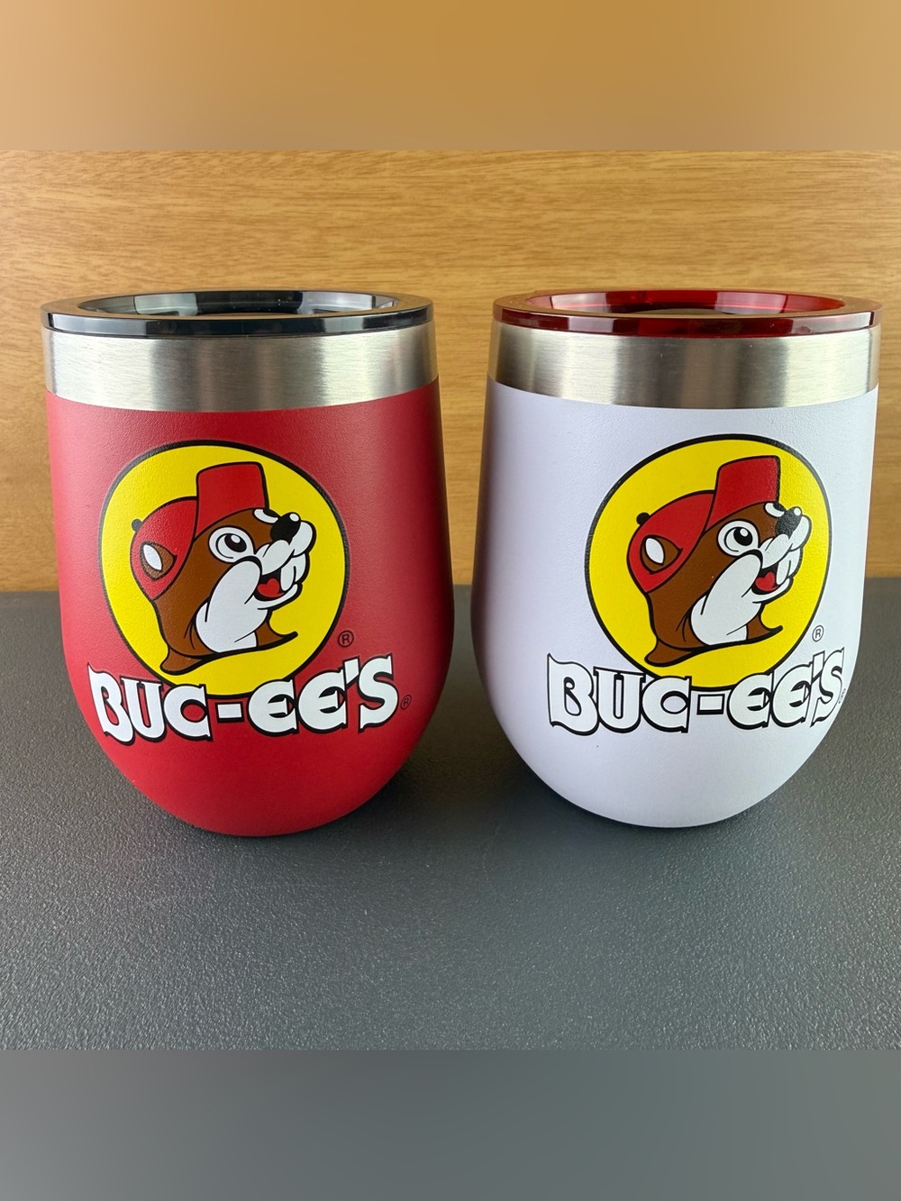 NEW Buc-ee's Lot of 2 Bundle Stainless Steel 10oz Coffee Tumblers $44 Travel Cup